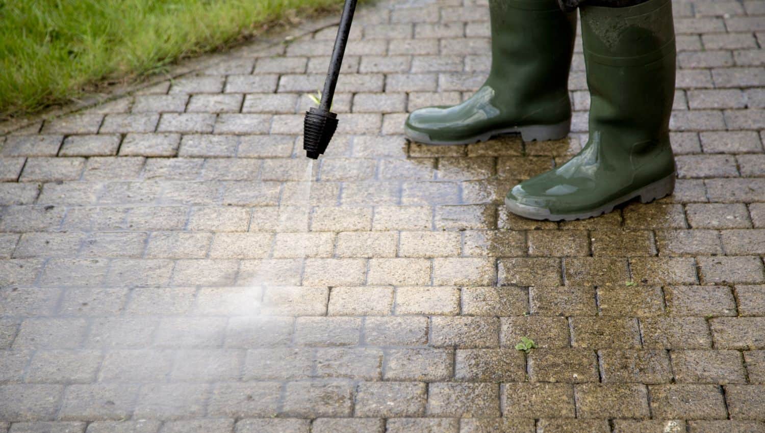 Power Washing Brick Patio