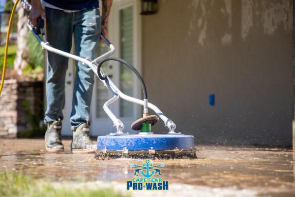 Power Washing Concrete Patio