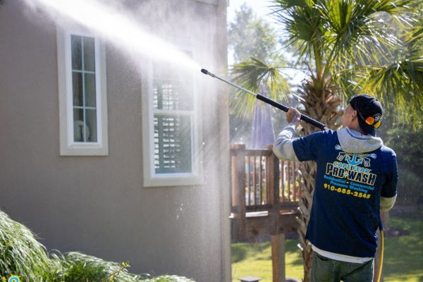 Power Washing in Progress