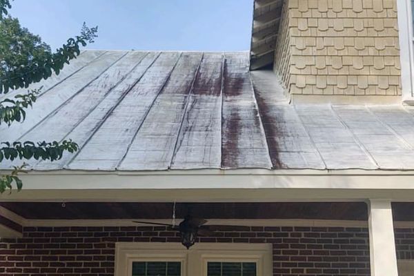 Before Soft Wash Roof Cleaning